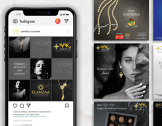 Social media branding for jeweller, digital marketing 